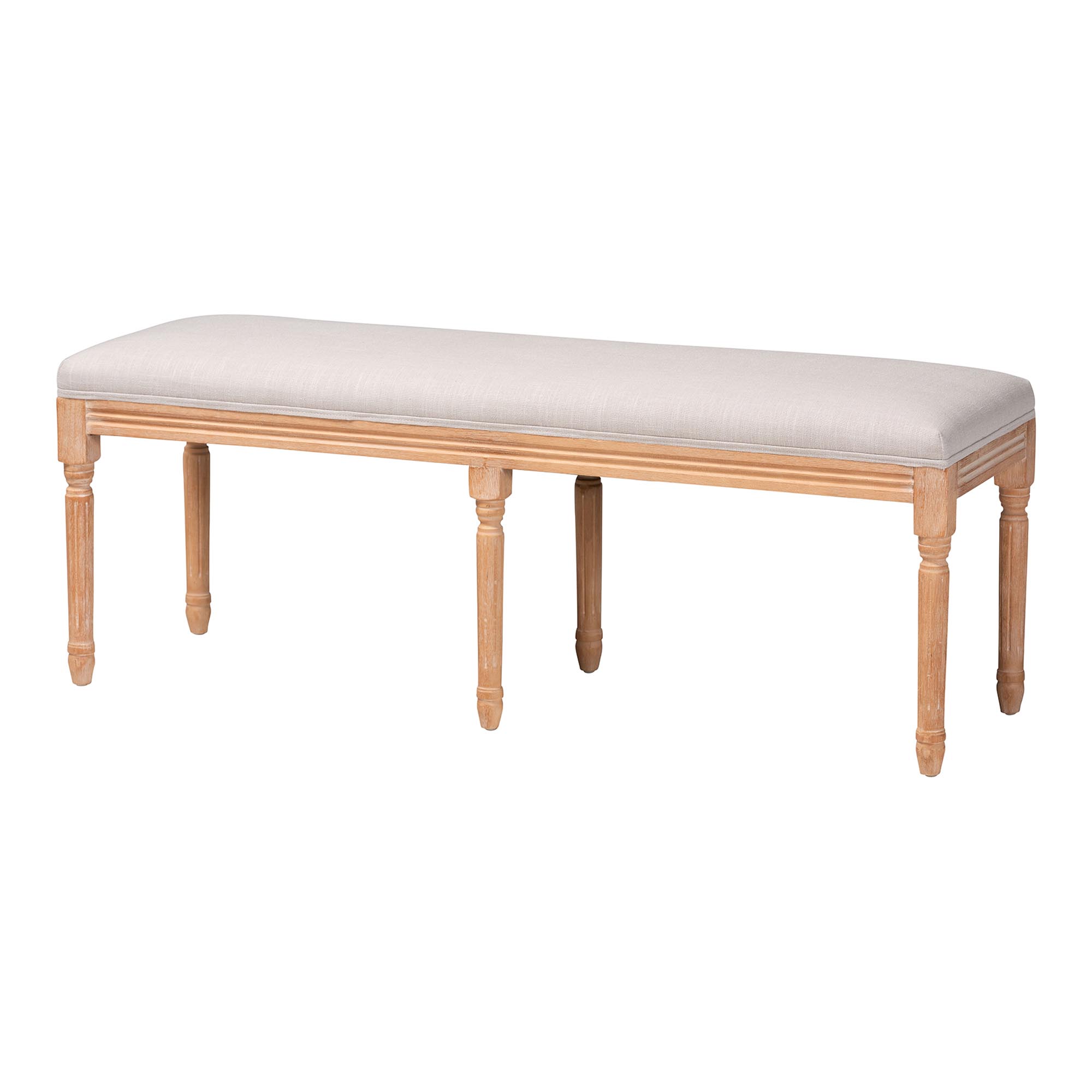 Baxton Studio Clairette Wood Traditional French Bench Affordable modern furniture in Chicago, Clairette Wood Traditional French Bench, Entryway Furniture Chicago