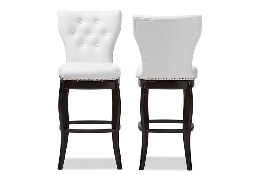Wow Contemporary Design Bar Stools By, White Leather Bar Stools Contemporary