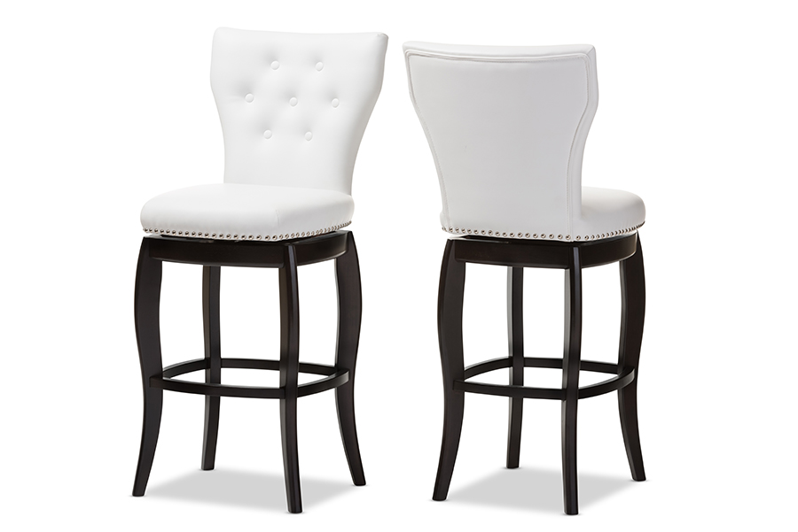 Wow Contemporary Design Bar Stools By, Tufted Swivel Bar Stool Set