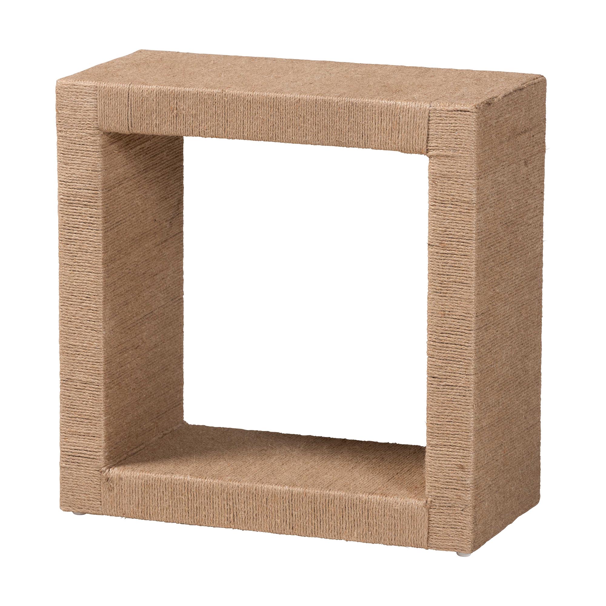 bali & pari Adonica Modern Bohemian Natural Brown Jute and Wood End Table Affordable modern furniture in Chicago, classic living room furniture, modern end table, cheap end table