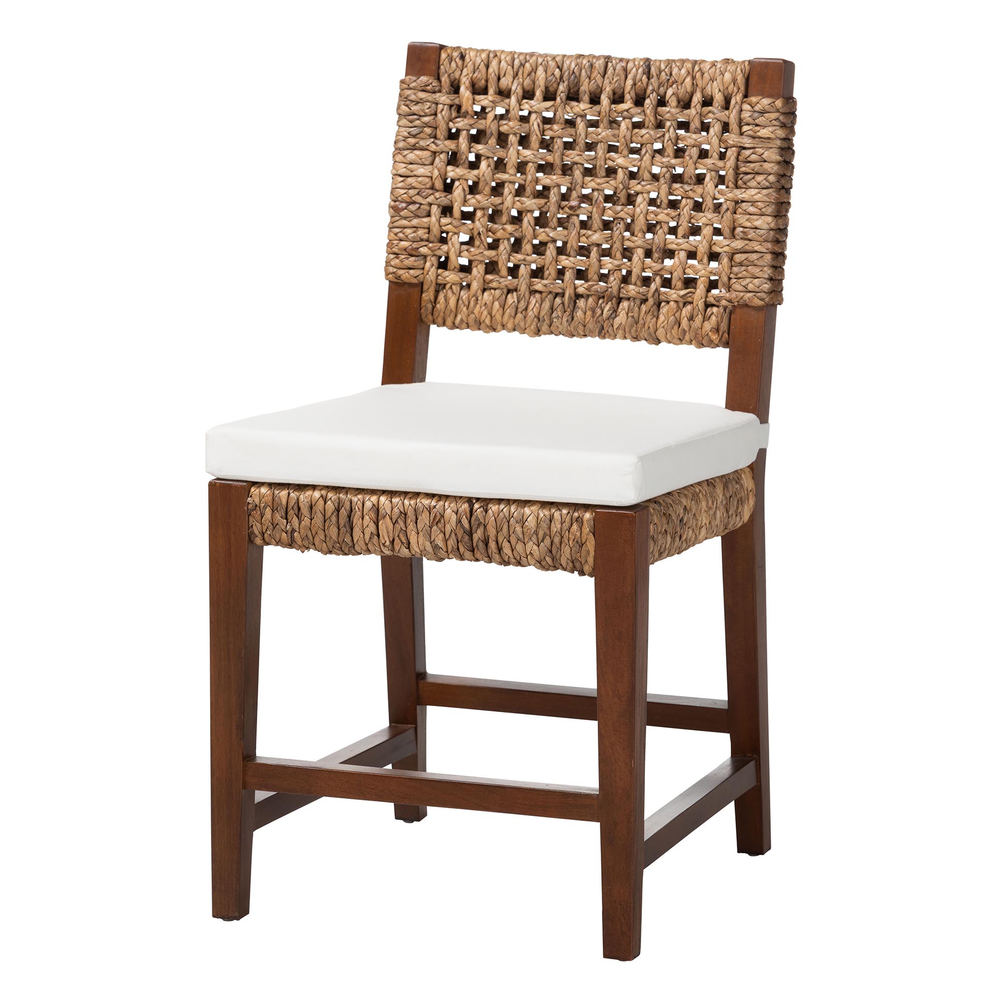 bali & pari Alise Handwoven Seagrass Dining Chair with Mahogany Wood Frame - Woven Back and Seat Chair for Dining Room or Kitchen, Earthy Brown Affordable modern furniture in Chicago, classic dining room furniture, modern dining chairs, cheap dining chairs